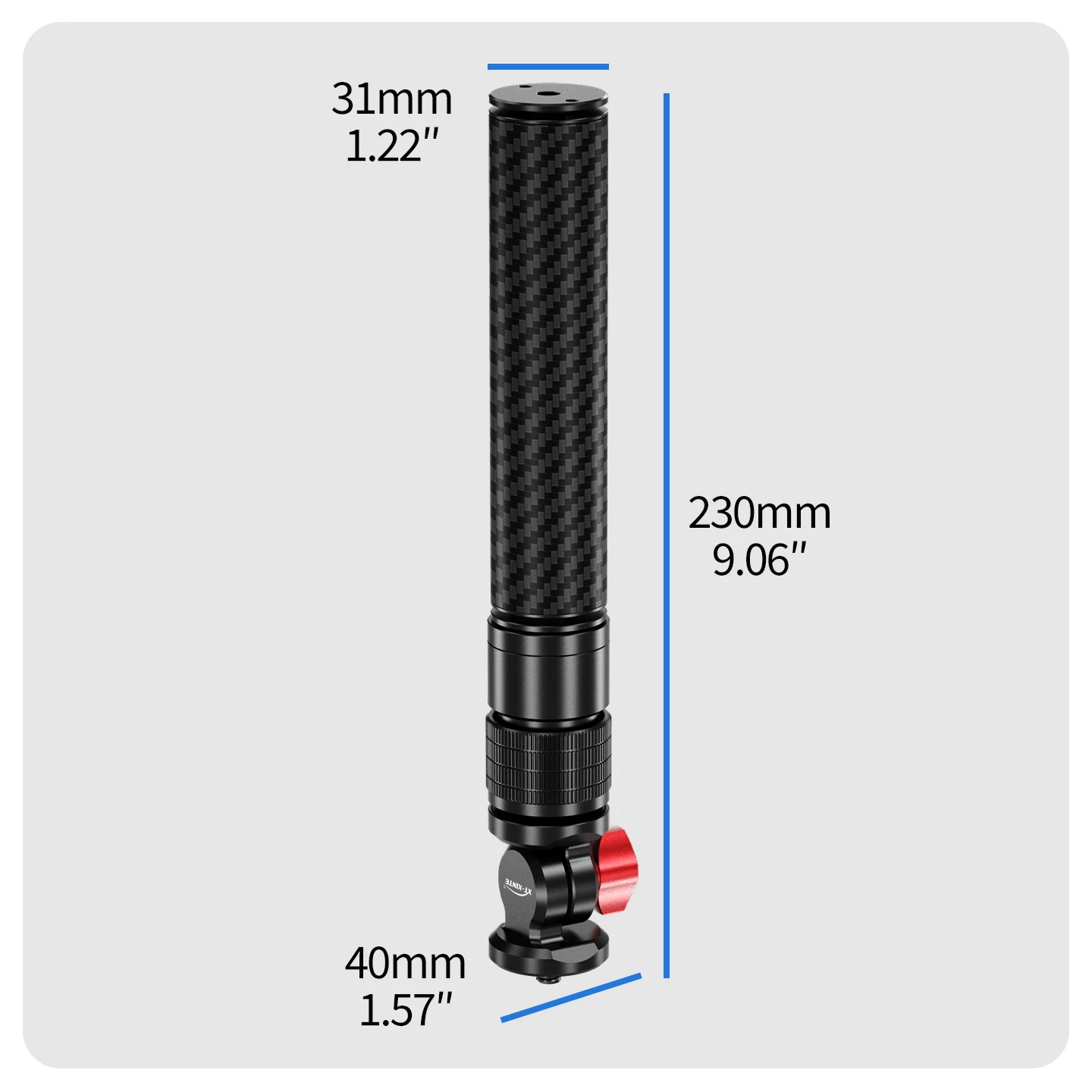 360 ° 360° drehbarer Griff 1/4 Zoll kompatibel mit DJI/Insta360/GoPro 180 ° Verstellbarer Faltbarer Selfie-Stick für 360°-Aufnahmen ° Videos – Detail 18