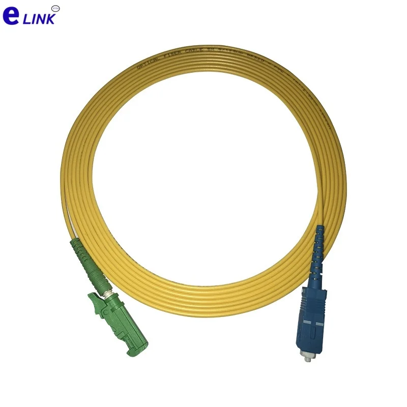 fiber patch cord E2000/APC-SC/APC SC/UPC Simplex Singlemode 1m 3m 5m 7m 10m 50m 9/125um optical fibre jumper E2000-SC E2K elink