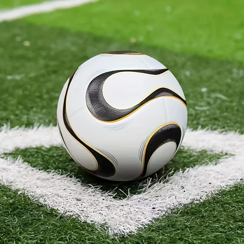 Size 5 PU Soccer Ball, Seamless Thermal Bonded Non-Slip Waterproof Wear-Resistant High-Elastic for Adults Teenagers Training Com