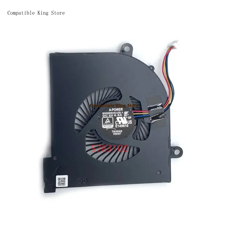 X Replacement New Laptop CPU Cooling Fan for MSI GS65 GS65VR WS65 P65 MS-16Q1 MS-16Q2 MS-16Q3 MS-16Q4 MS-16Q5 Series Fan