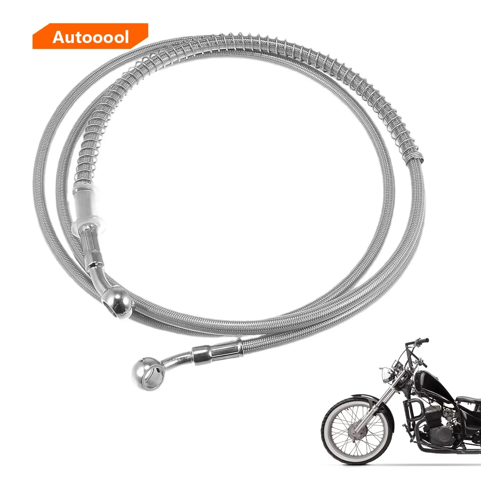 39cm-140cm Motorcycle Brake Oil Hose Brake Line Universal Motorbike Stainless Steel Braided Pipeline Latiguillo Freno Moto