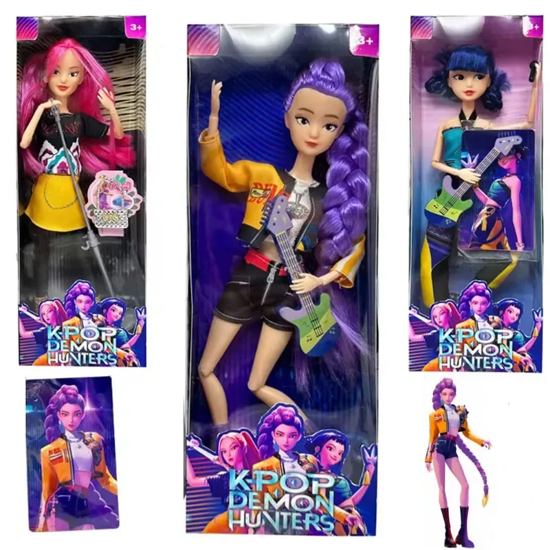 Gran oferta anime k pop cazadores de demonios grupo de cazadores de brujas muñeca adhesiva de alta apariencia muñeca decorativa corazón de niña regalos de vacaciones