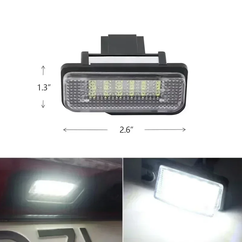 لمرسيدس بنز E C CLS SLK الفئة S203 W211 S211 W219 AMG تسلا نموذج S الأبيض LED رقم الترخيص لوحة ضوء مصابيح سلع السيارات