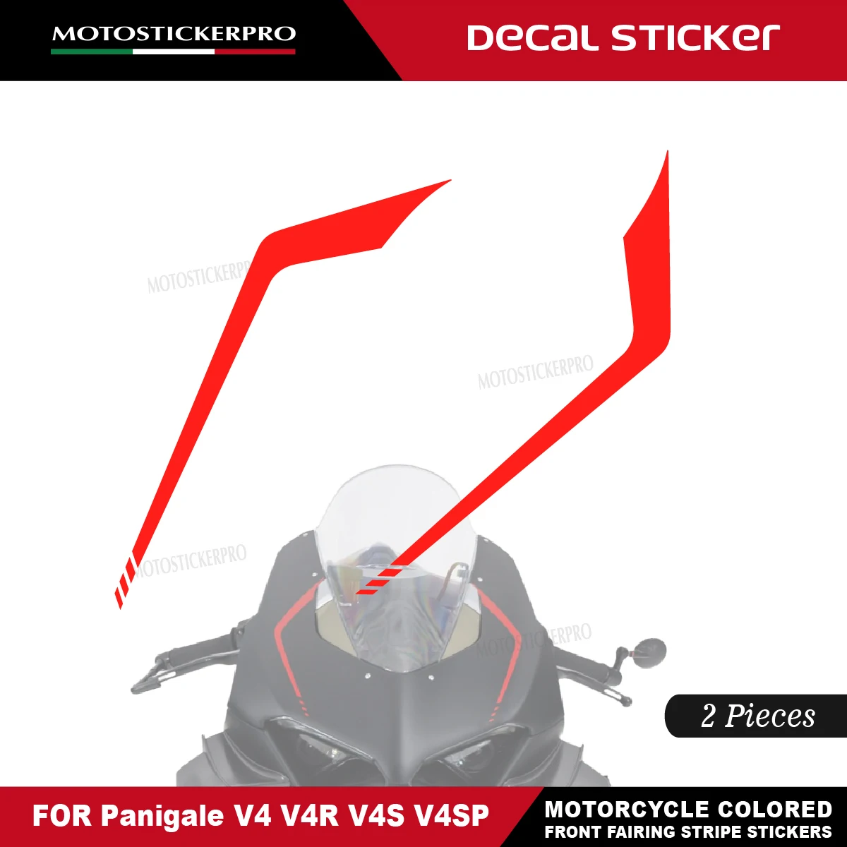 

motorcycle colored front fairing racing stripe decal stickers for Ducati panigale v4 v4r v4s v4sp decorative accessories