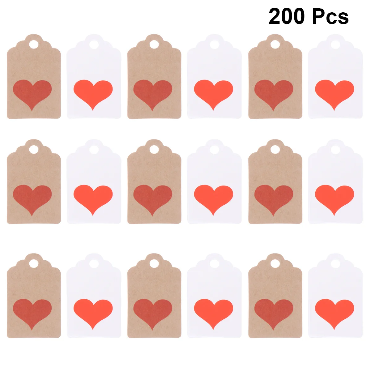 200Pcs Kraft Paper Tags Vintage Style Bookmark Tags for Love Notes Thank You Cards Birthday Gift Labels Handmade Craft