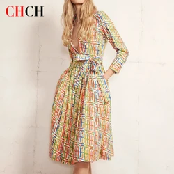 CHCH Fashion Light Luxury Design New Women's Dress Colorful Shopping, Dating, Prom Occasion Women's Dress