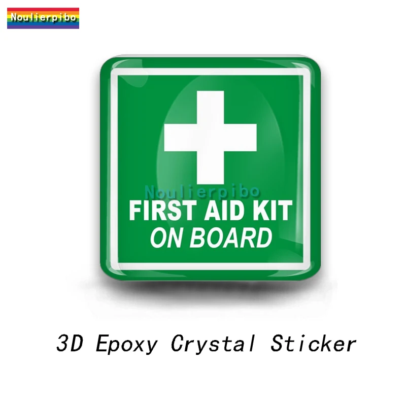 3D Epoxy Sticker Silicone Die Cut Dome First Aid Fire Extinguisher Decal Vinyl Stereo Decal for Laptop Car Motorcycle Helmet