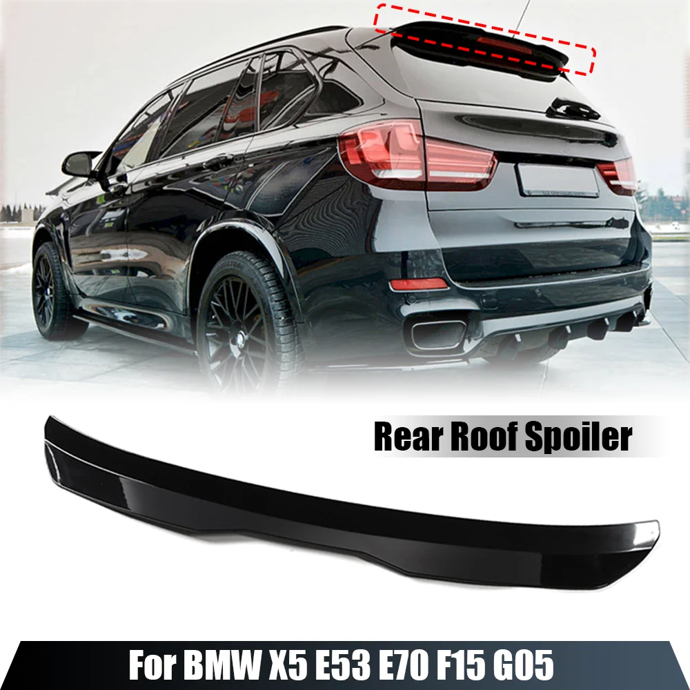 Rear Roof Lip Spoiler Wing For BMW X5 F15 E70 E53 G05 Black / Carbon Look Car Tail Wing Decoration Strips Car Styling