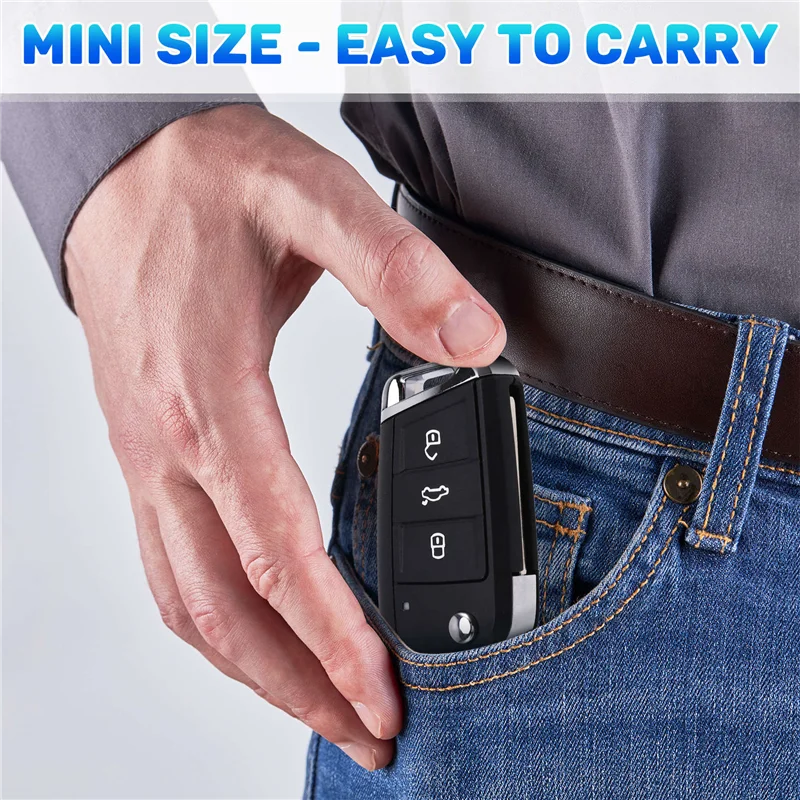 

Key Blade Housing Cover Narrow For VW MBQ Golf Tiguan Car 3 Buttons Folding Remote Control Key Shell