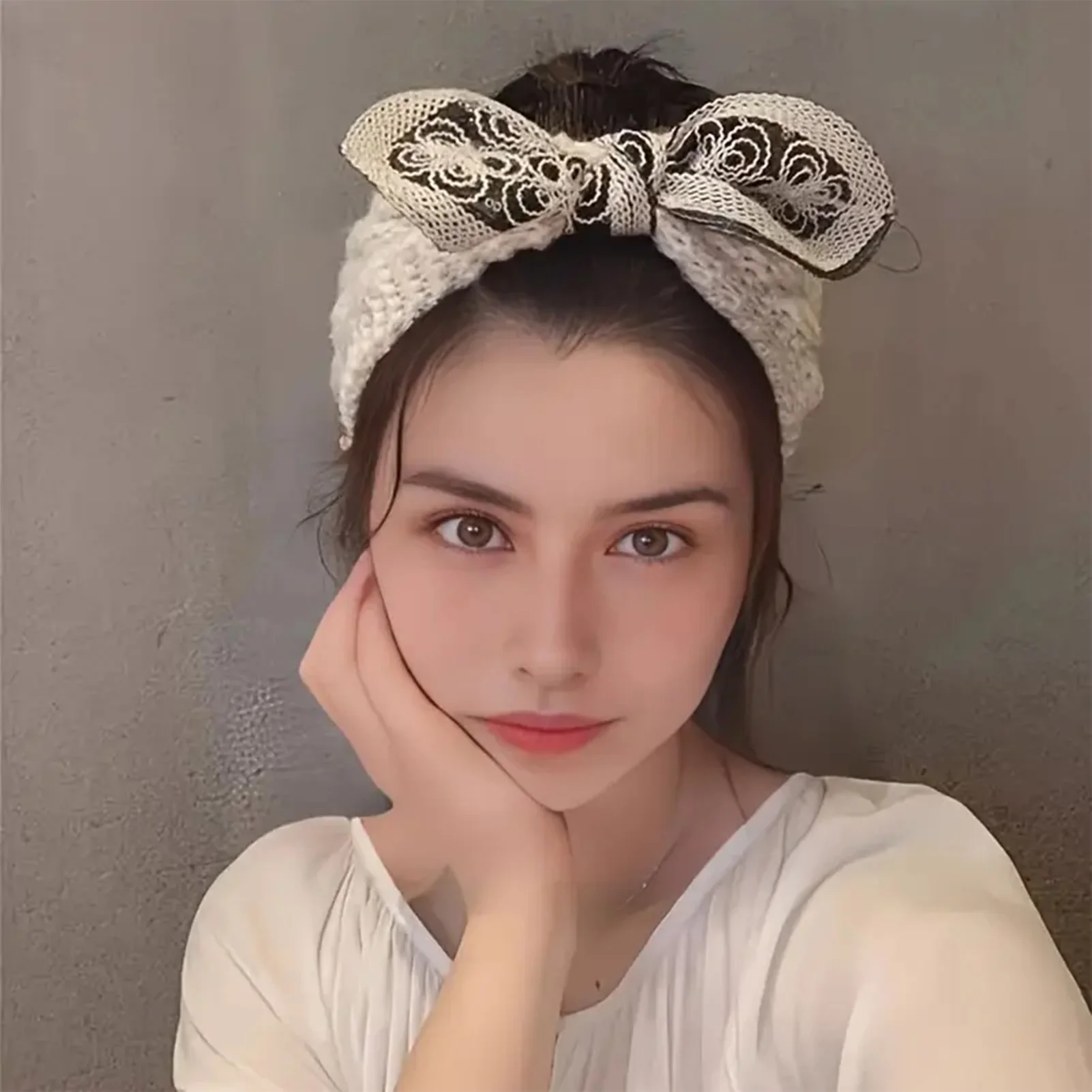 

Повязки на голову с бантом для девочек, мягкие витые узлы, широкие повязки на голову для макияжа лица, универсальные аксессуары для волос