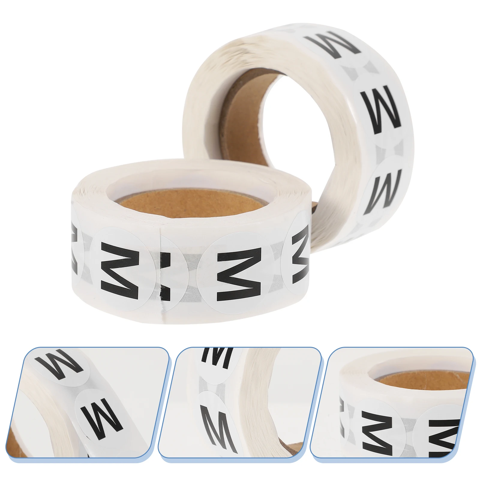 2 рулона, 1000 шт., круглые наклейки с размерами одежды, самоклеящиеся бумажные бирки для футболок, шапок, пальто, папка для гардероба, бирка оптом