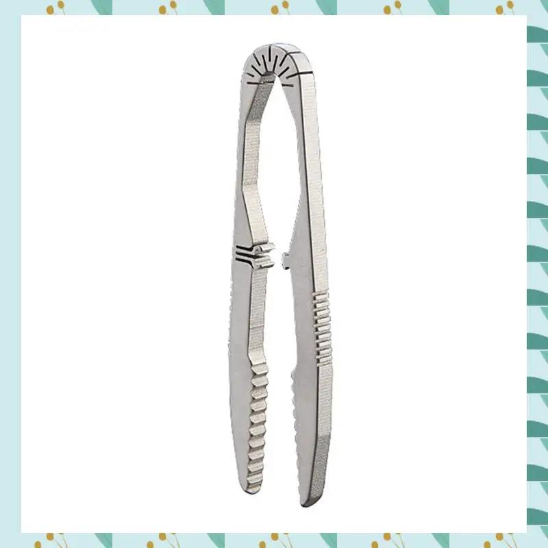 

A71P TC4 Titanium Alloy Buckle Tweezers Multifunction With Snap Lock Corkscrew CNC Machining Clips Outdoor Tool