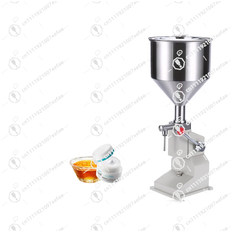 

5-50Ml Desktop Double Hopper Filler for Cream Liquid Oil Gel Jam Semi-automatic Double Hopper 1-head Paste Filling Machine