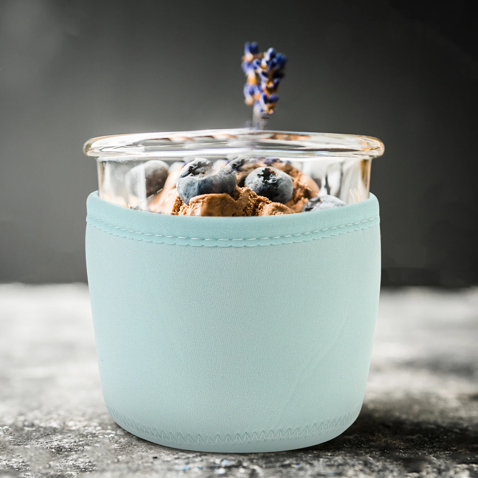 

Ice Cream Storage Tank Non slip Insulated Sleeve Frost proof Cup Cover Reusable Polyester Holder Home Storage Solution