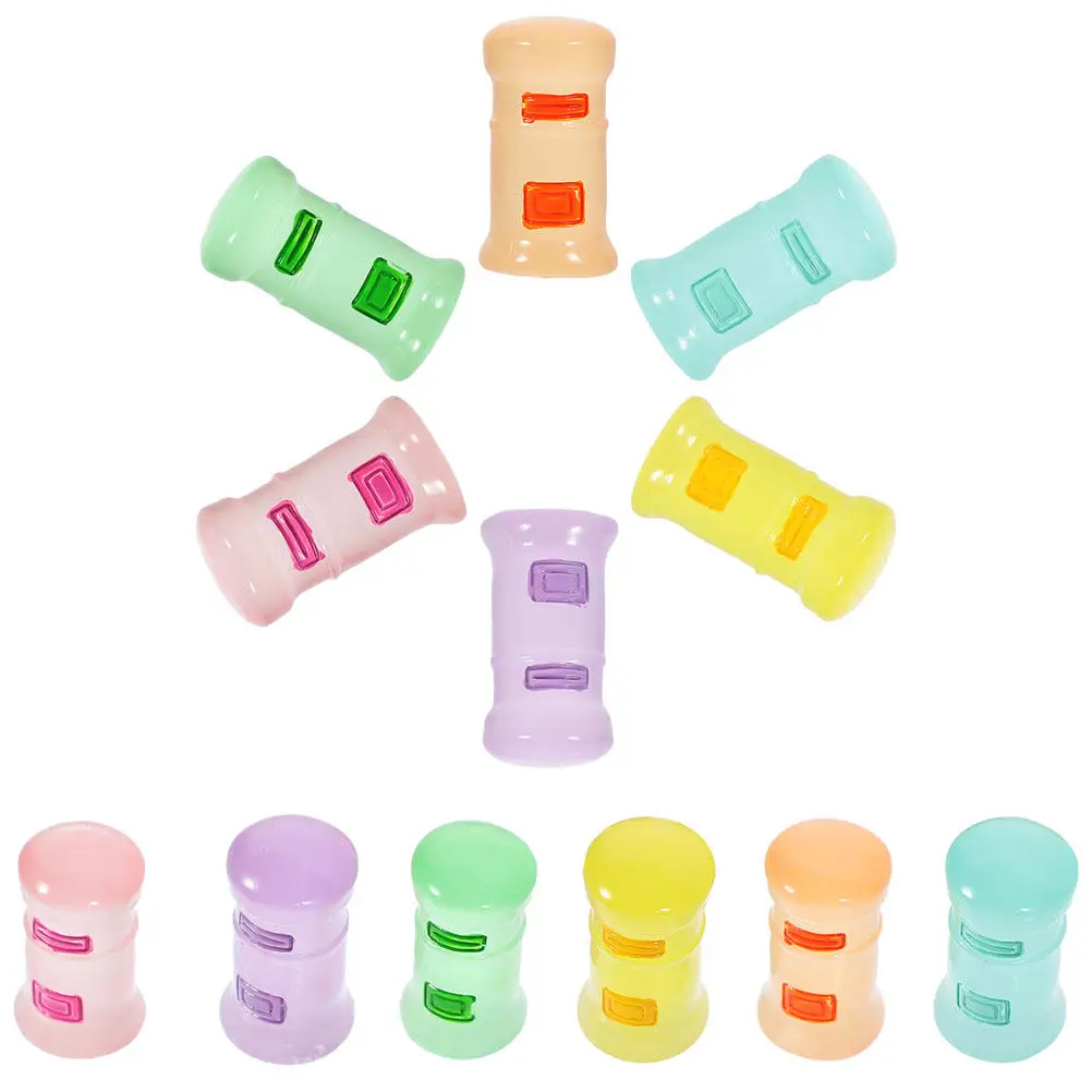 60Pcs Glow in The Dark Mini Resin Mailbox Decor for Micro Landscape Fairy Garden Bonsai Terrarium Desk Aquarium Decoration