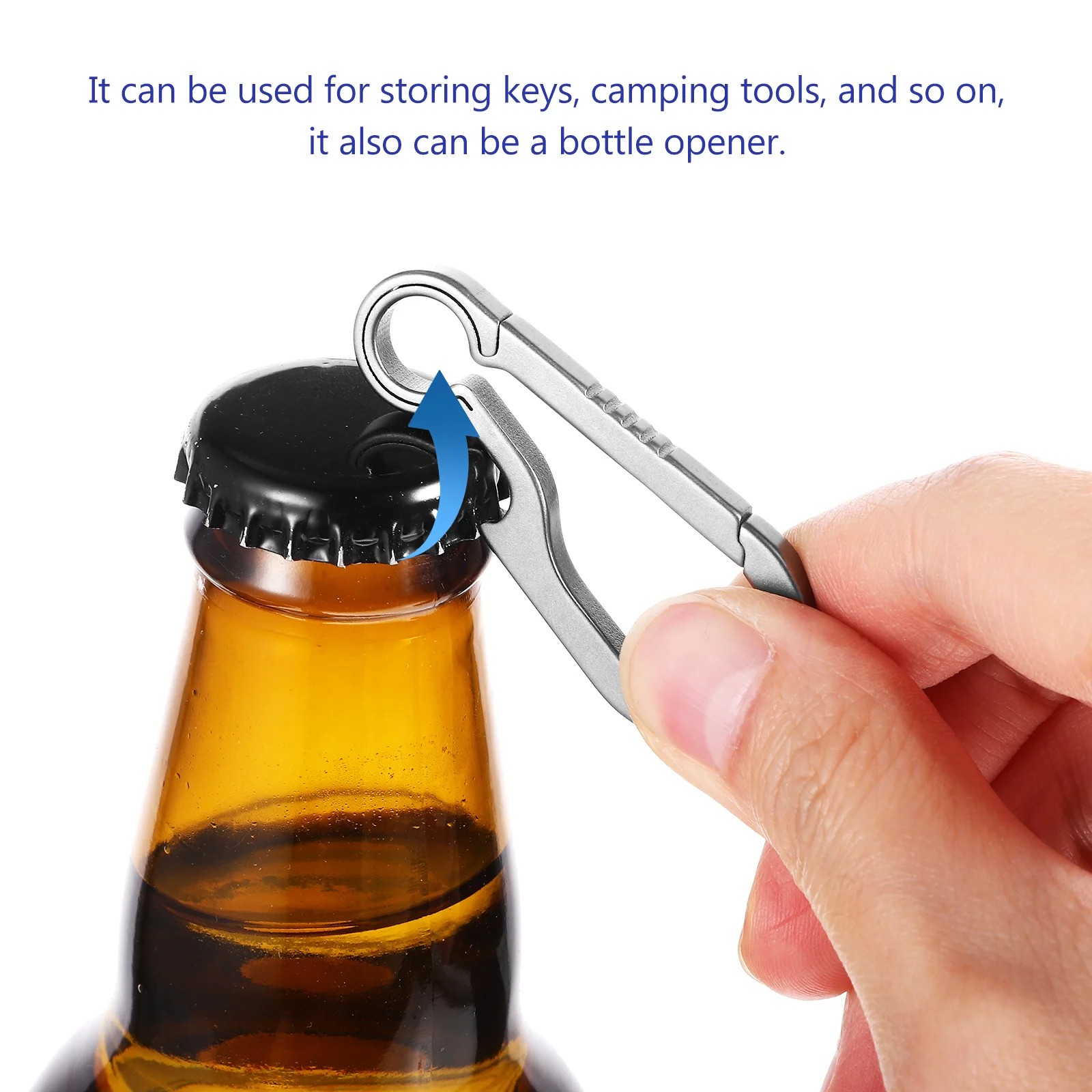 Carabiner Key Multi-Function Metal Ring Bottle Beer Opener Heavy Duty Keychain Bottle Opener Tool Outdoor Climbing Accessory