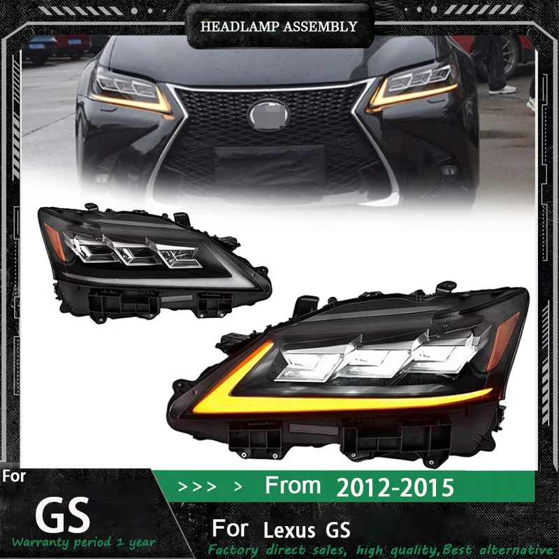 

Подходит для Lexus GS 2012-2015, обновление фары в сборе — полностью светодиодные трех линзы, последовательные указатели поворота, дневные ходовые огни