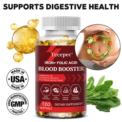 Iron + Folic Acid Blood Tonic - Replenish Iron Content, No Side Effects Iron Supplement- with Vitamin C, Vitamin B12, Folic Acid