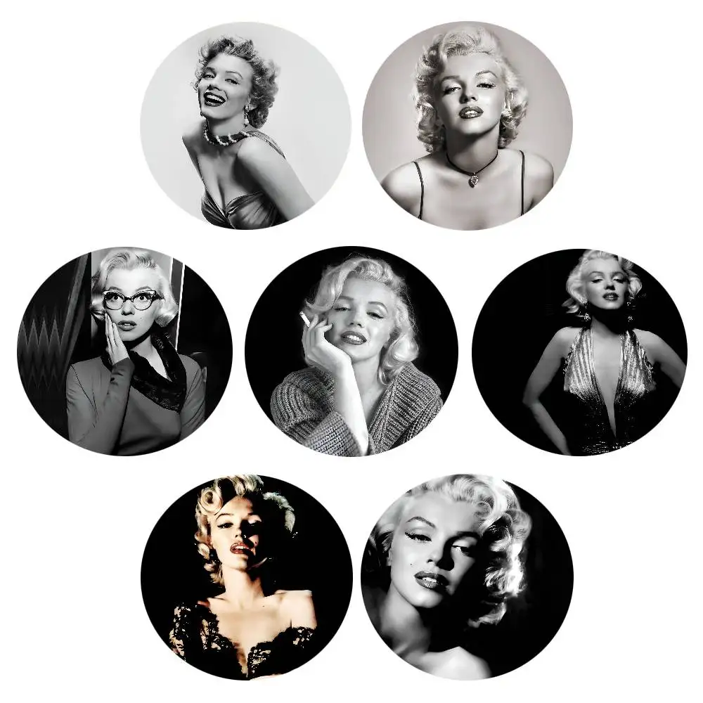 Marilyn Monroe Badges Round Badge Tinplate Coin Brooch Clothing Backpack Accessories Lapel Pin