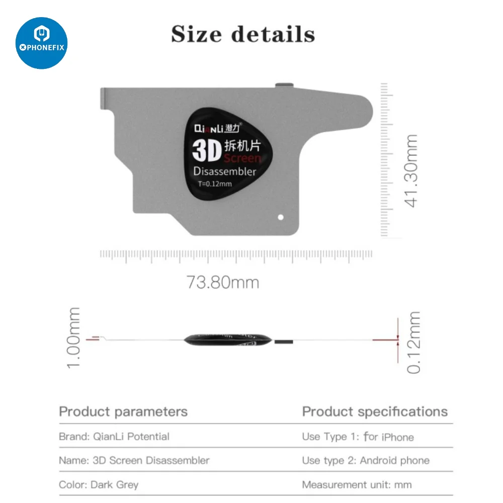 Qianli ToolPlus 3D เปิดสําหรับ iPhone iPad Samsung ซ่อมบางยืดหยุ่นสแตนเลส Pry Spudger ถอดชิ้นส่วนเครื่องมือ Herramienta