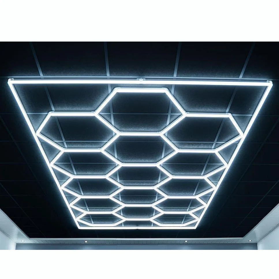 Factory Sell Luxury Hexagonal Led Light Detailing Light For Car Showroom Garage Hexagon Working Light