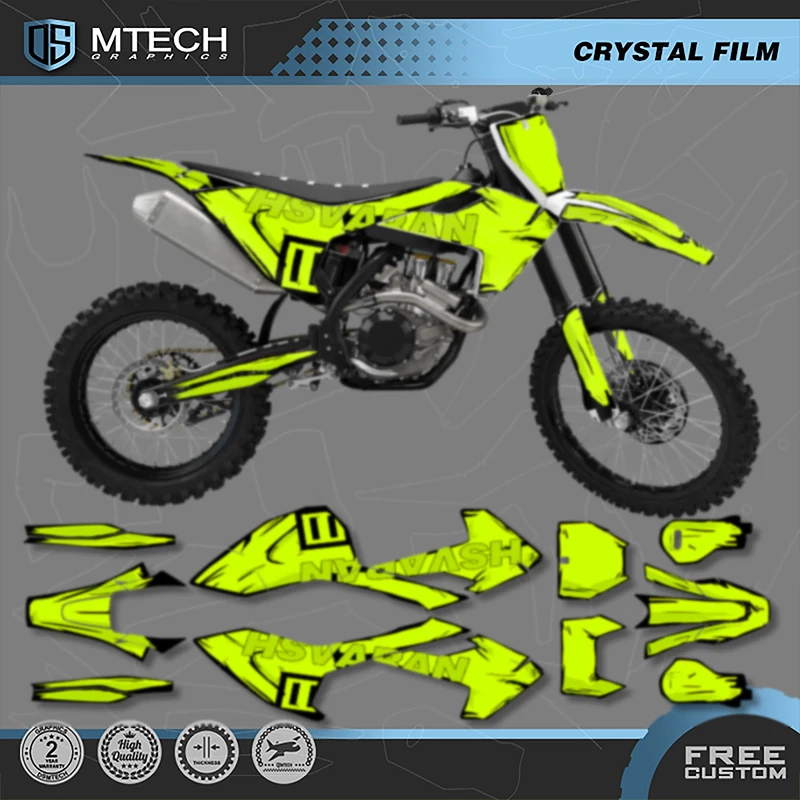 DSMTECH ل Husqvarna TC FC 125 250 350 450 2016 2017 2018 TE FE 2017 2018 2019 الرسومات ملصق لاصق لامع كيت مخصص 006