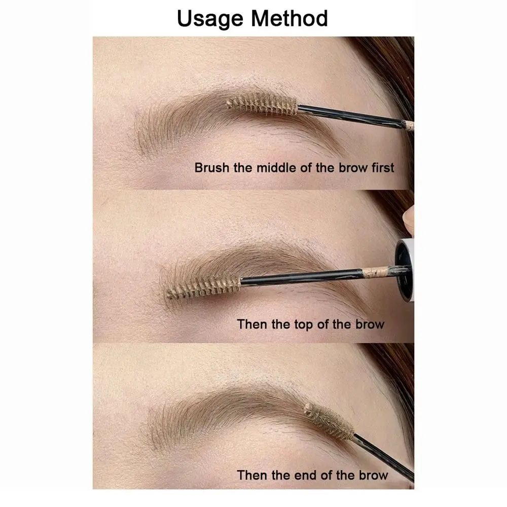 Creme de matiz de sobrancelha em 4 cores, cor clara, à prova d'água, creme de rímel com pincel, tintura de sobrancelha de longa duração, maquiagem diária