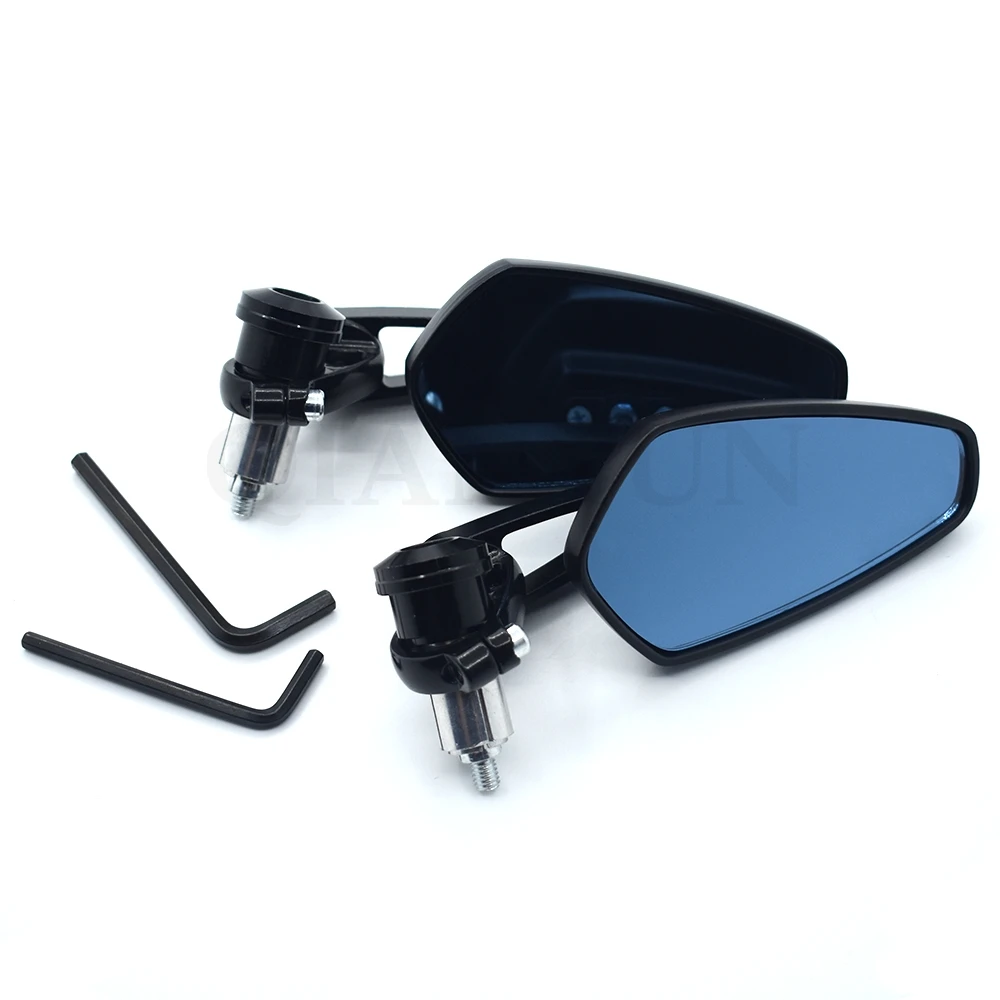 Universal black 7/8\'\' 22mm motorcycle side mirror handlebar end mirror For Kawasaki Ninja 650R ZX6 ZX6R 636 ZX6R Z800 Z900 Z1000