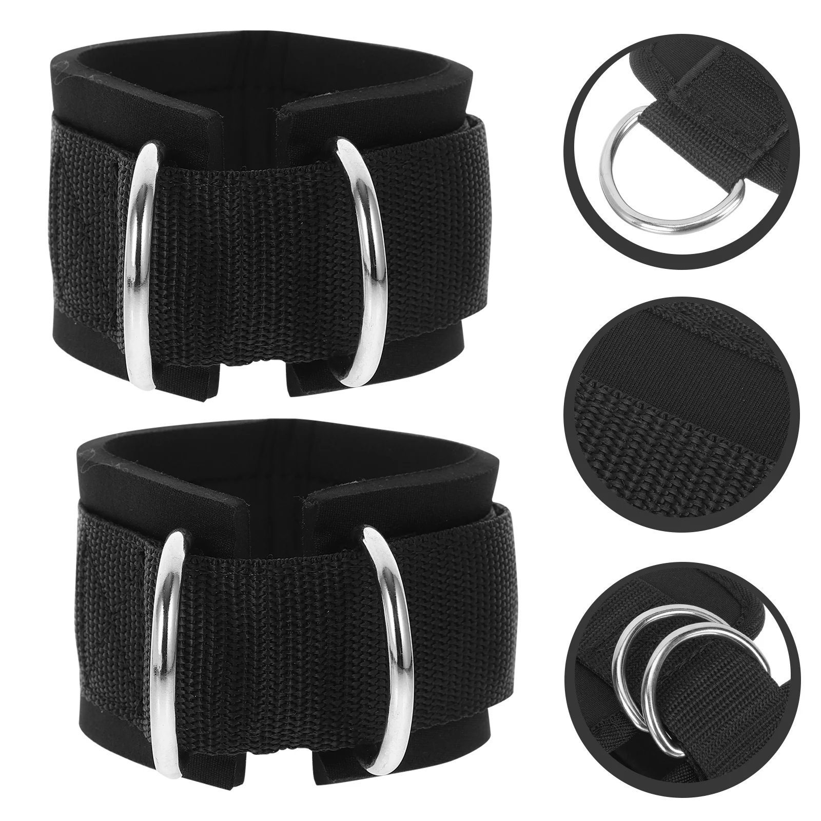 

2 Pcs Appendix Cable Accessories Fitness Wristbands Kickback Ankle Straps for Machines