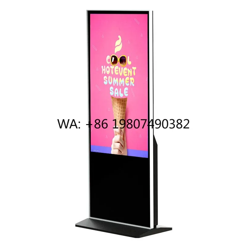 

32-65 Inch 4K Touch Totem Floor Stand LCD Video Screen Business Commercial Digital Advertising Signage Display