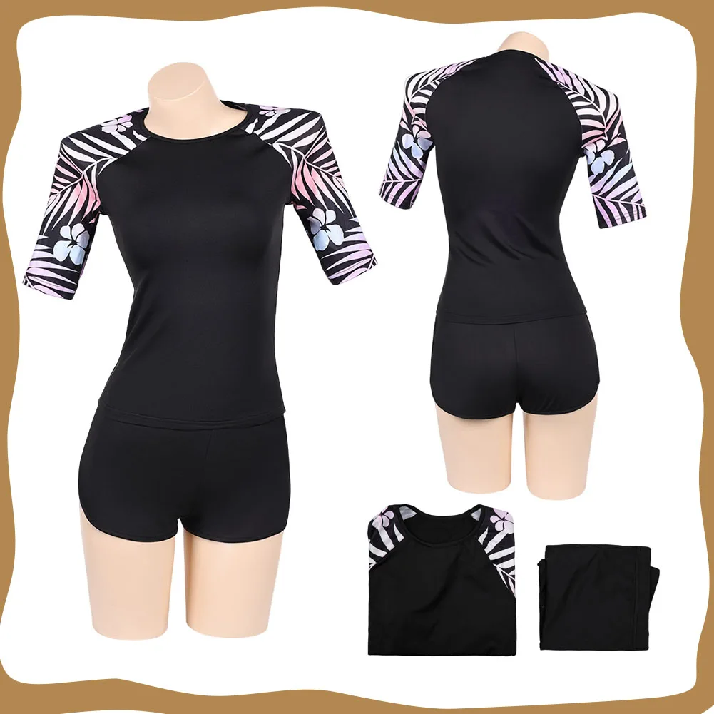 

Нани Косплей Костюм Женский Сексуальный Обтягивающий Черный Купальник Мультфильм Лило Маскировка Рубашка Брюки Ткань Хэллоуин Карнавальный Костюм Партии