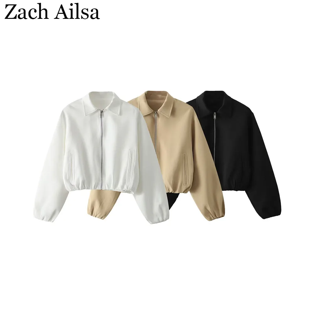 

Autumn new women's fashion European and American style zipper puffy jacket jacket