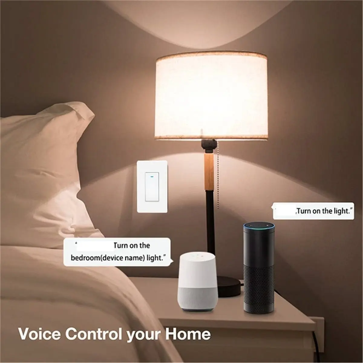 A32I Tuya Smart Light Switch Tuya/Smart Life Supports for and Assistant Neutral Wire Required