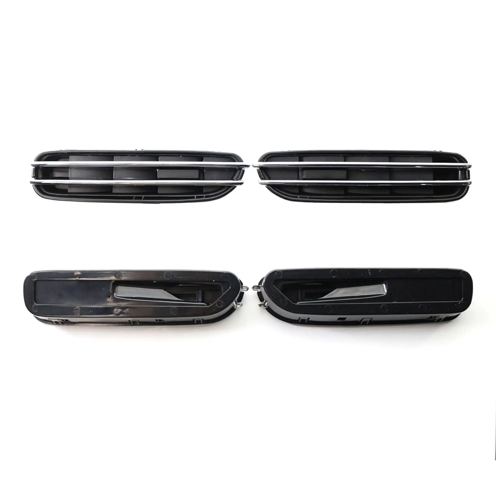 Flexible Air Flow Vents Grille Gloss Black Chrome Stripe Easy Install for 5 Series E39 E60 E61 M5