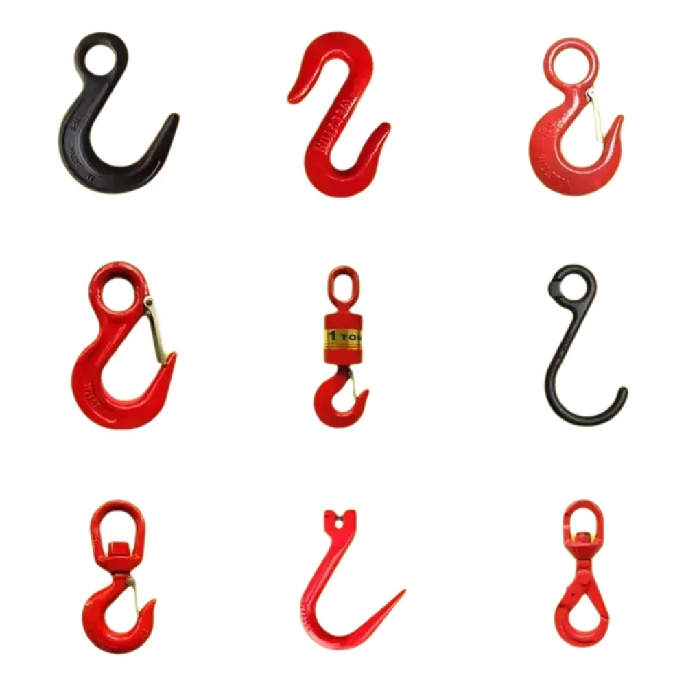 Rigging Eye Safety Hook Rotating Sheep Horn Self locking Hook Lifting Hook Cargo Hook Rigging Hook