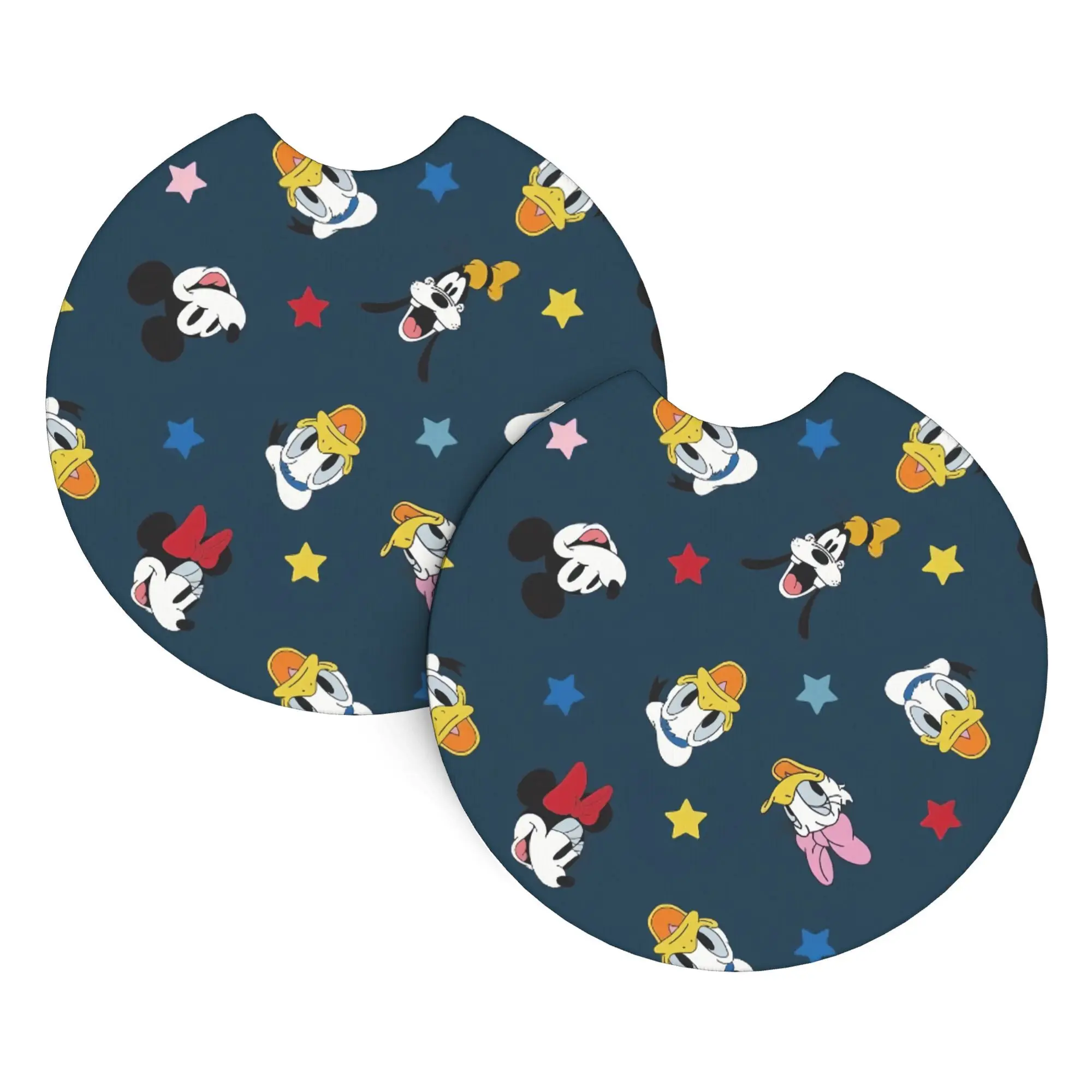 Daisy Duck 2 шт., автомобильные аксессуары, автомобильные подставки, противоскользящий держатель для коврика, декор, мультяшная подставка, высокая термостойкость