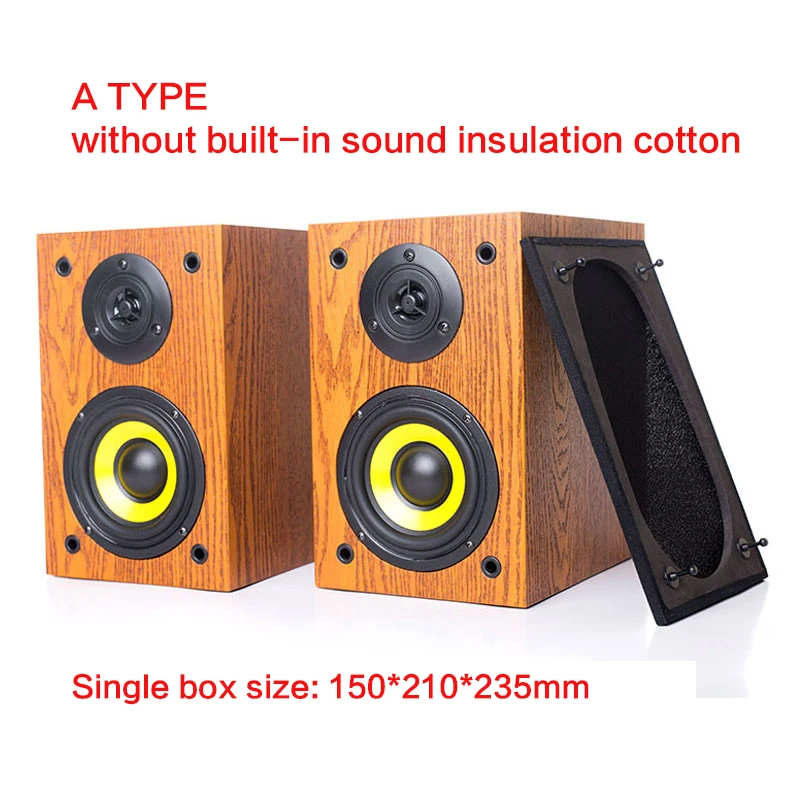 120W 4 Inch High-power Passive Bookshelf Speaker High-fidelity Home HIFI Fever Audio Home Theater Desktop Surround Speakers