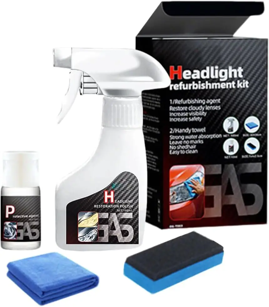 

Headlight Restoration Kit 2025, Multifunctional Cleaner for Cloudy Headlights, Durable Repair Kit for All Vehicles (1 Set)