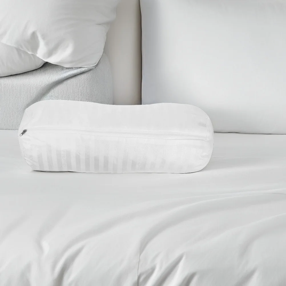 

Long Pillow Cover Soft Cylindrical Zippered Neck Roll Cushion Covers For Waist Support Sofa Decor Machine Washable