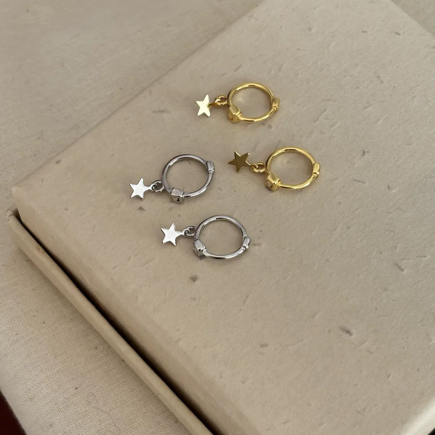 925 Sterling Silver Star Engagement Stud Earrings For Women Piercing Ear Elegant Vintage Luxury Jewelry Accessories Jewellery