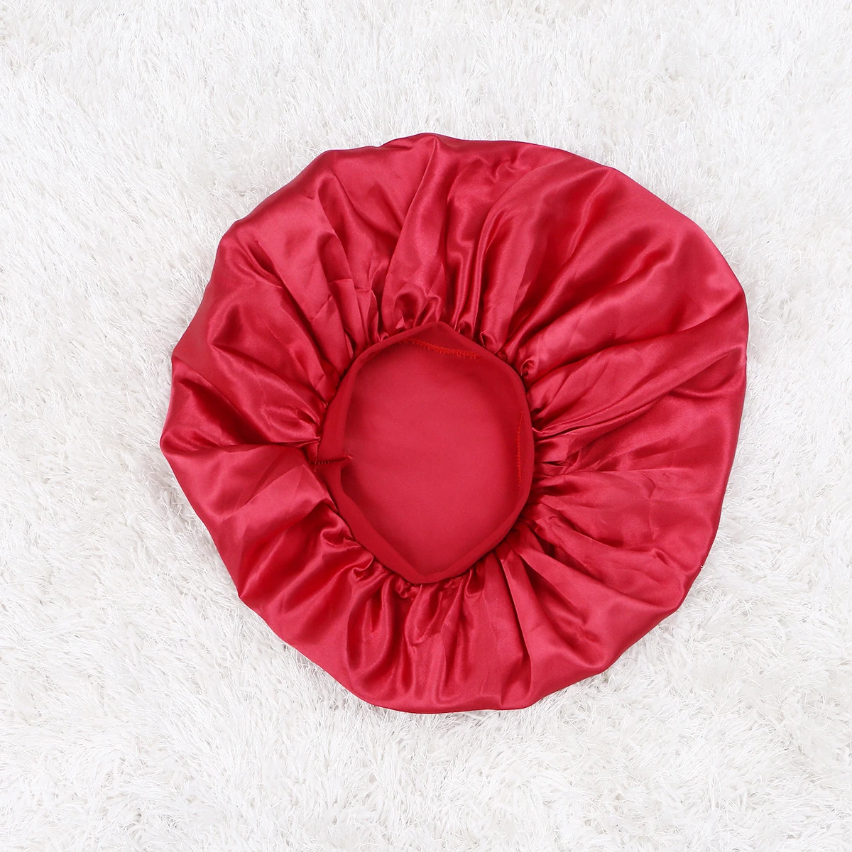 

Satin Bathing Cap Silky Bonnet Hair Care Hat Curly Short Shower Sleep Large Chemotherapeutic Cap Lightweight