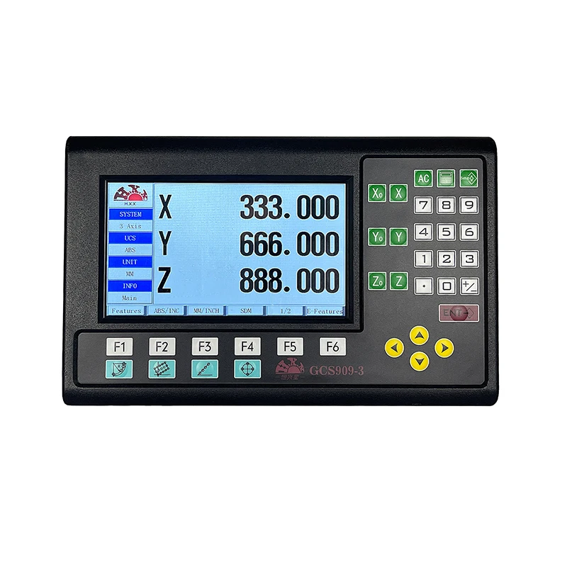 GCS909-3 19 Languages 3 Axis Milling Lathe LCD DRO Digital Readout Display AC110V/220V Display For TTL linear Scale Displacement