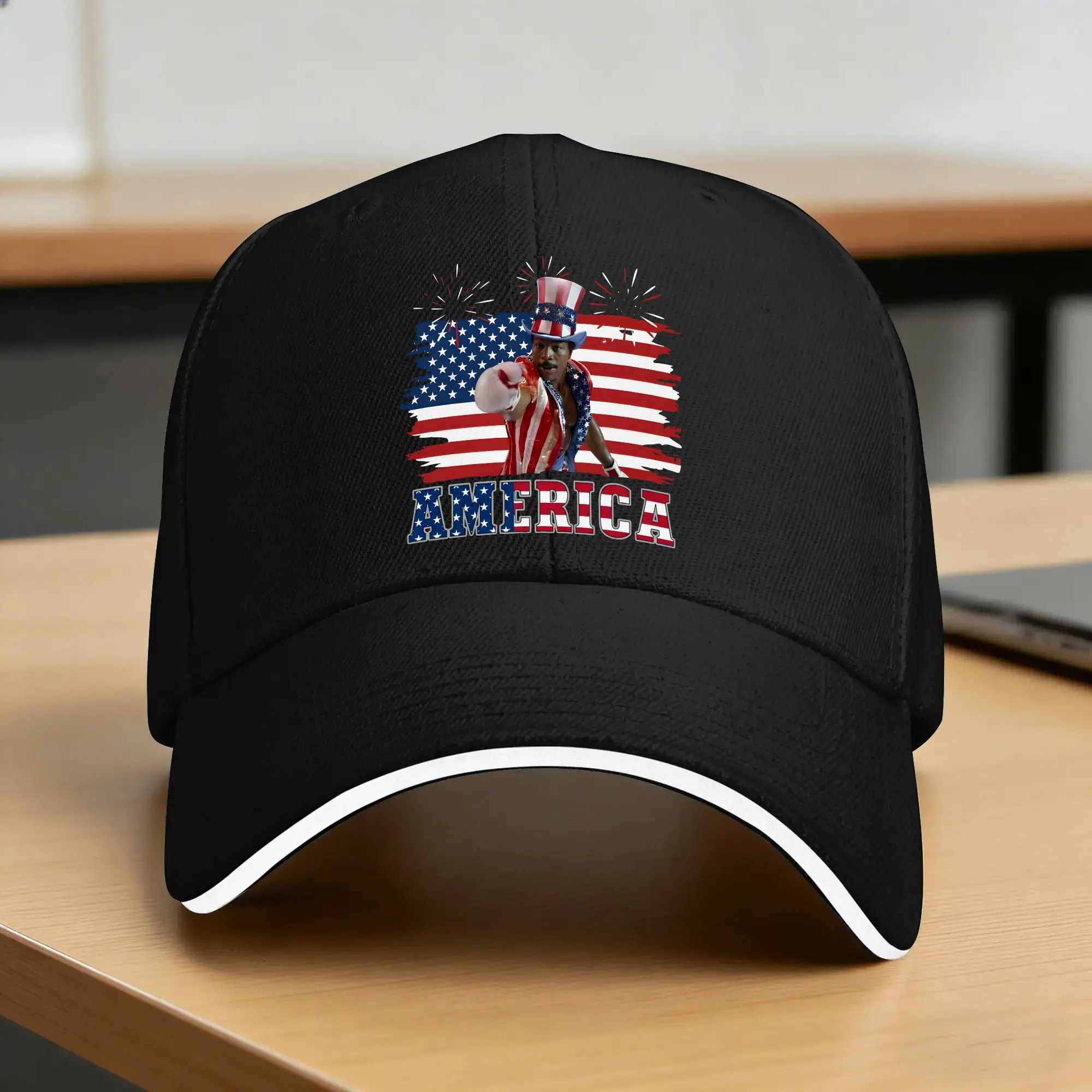 Casual Baseball Cap Apollo Creed America Flag  Outdoor Sport Trucker Hat For Couple High Quality y2k Cute Baseball Caps
