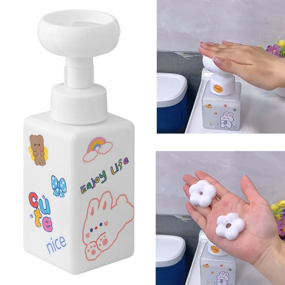 250/450ml Flower Foam Dispenser Quality Refillable Cosmetics Packaging Flower Soap Dispenser Plastic Foam Pump Bottle Travel