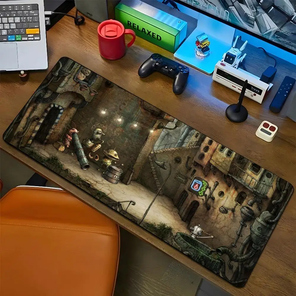 Machinarium Mouse Pad Cartoon Lockedge Large Gaming Pad Computer Gamer Keyboard Mat Desk Mousepad PC Desk Pad