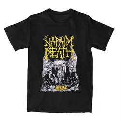 Camiseta divertida de algodón para hombre y mujer, camisa de manga corta con cuello redondo, ropa de regalo de Navidad, Napalm Death Black Metal Band Merch, harajuku