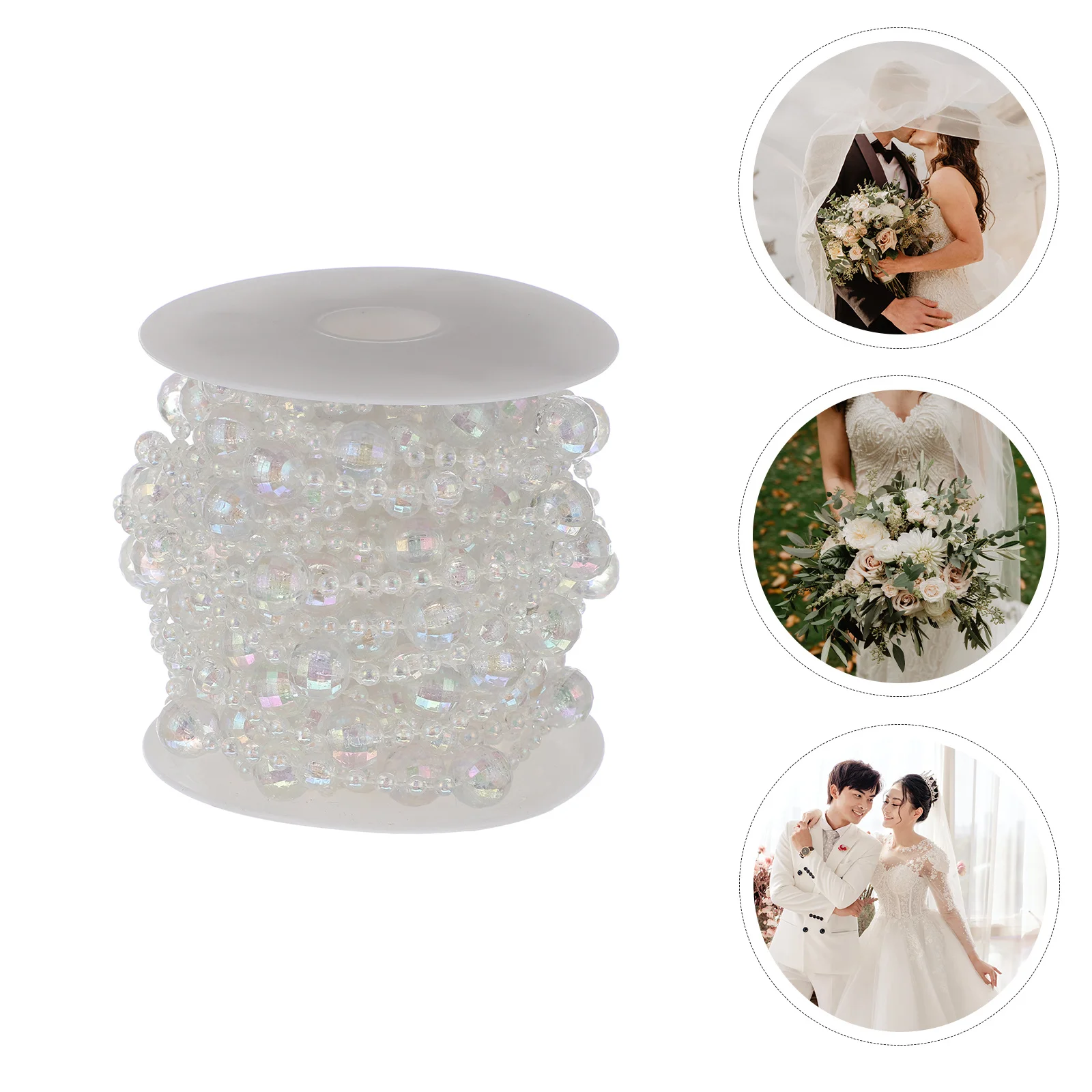 

1 Roll Flying Saucer Line Beads Acrylic Bead Strand DIY Garland Wedding Decor Christmas Decoration Stage Background Party