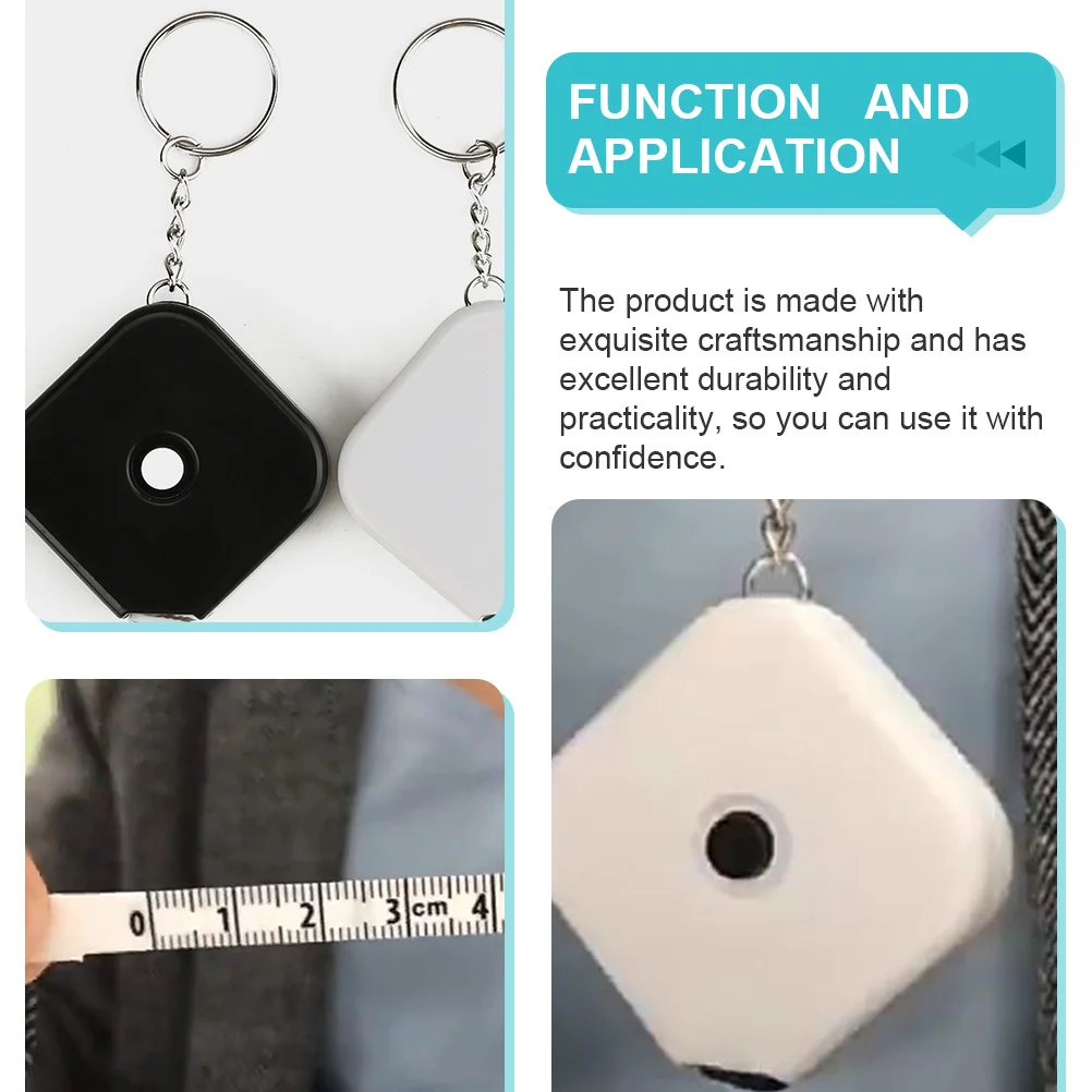 3 قطعة شريط قياس مربع صغير قابل للسحب أشرطة القياس المحمولة أداة قياس الجسم الملابس المرنة اللياقة البدنية المنزلية