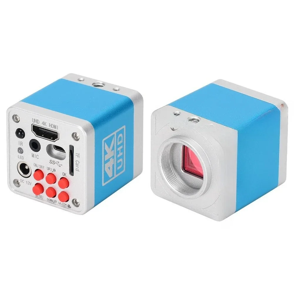 4K high definition electron microscope HDMI/USB industrial camera, three-eye measuring camera with crosshairs