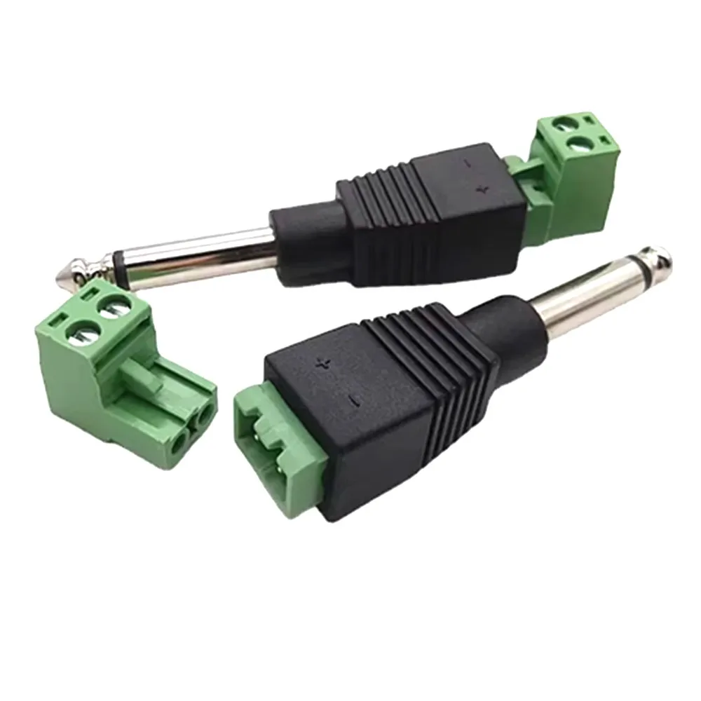 1PCS 2PIN 6.3mm Jack Audio Male Plug 6.3mm Mono Stereo Single channel soldering free connector Audio head